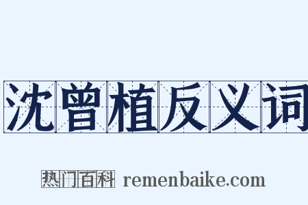 沈曾植反义词是什么意思的图片